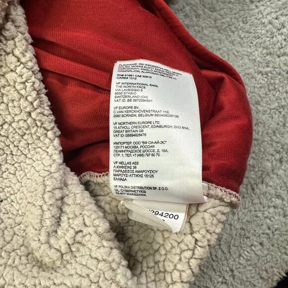 The North Face Sweater‎ Sherpa Patrol Lined 1/4 Snap Red Pullover Men's XL - Picture 13 of 14